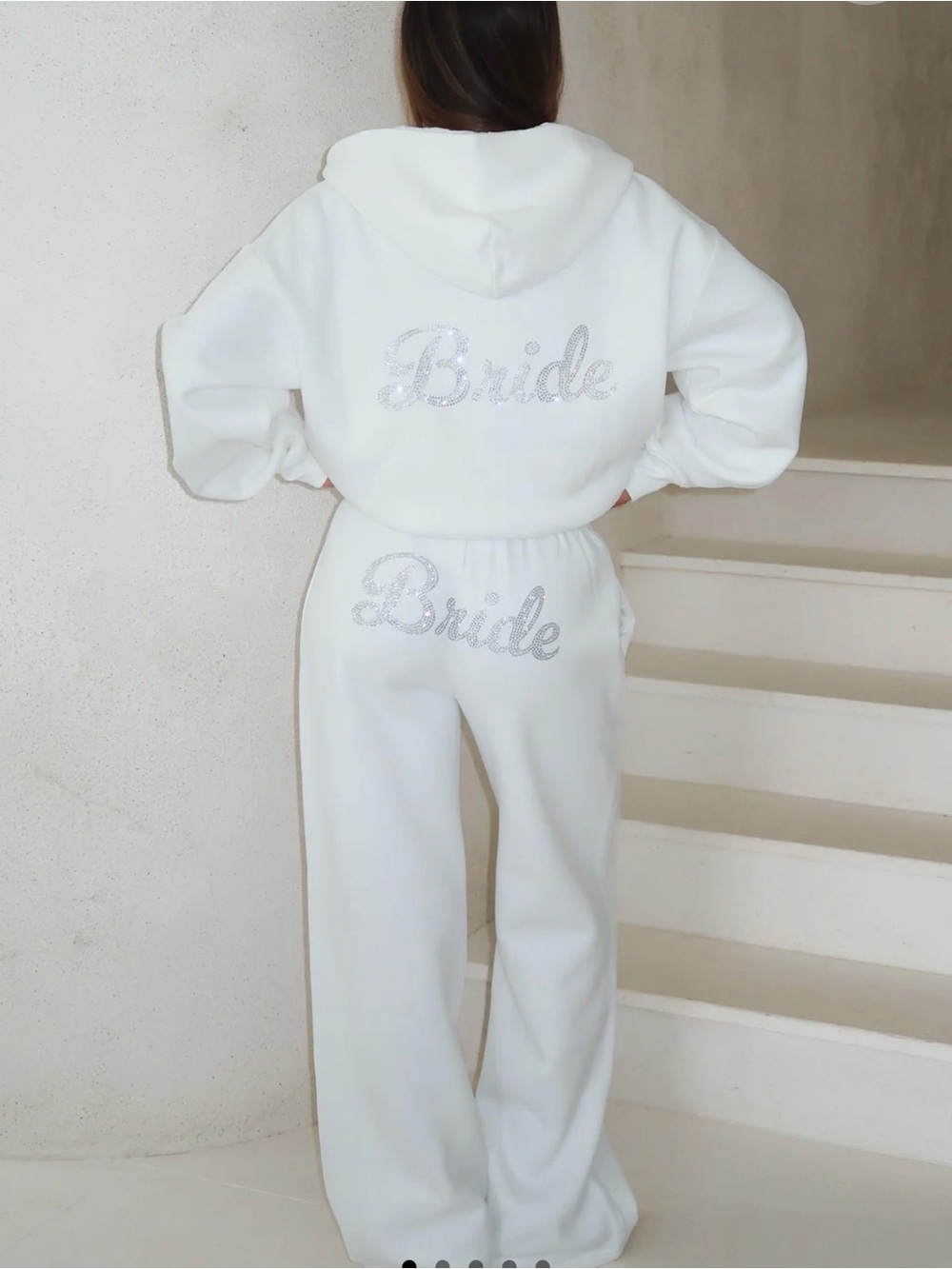 White fox for the bride sweat and sweatshirt set